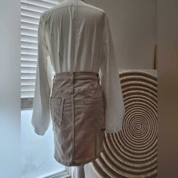 JOIE cotton-twill tan Skirt Size29 - Picture 8 of 9